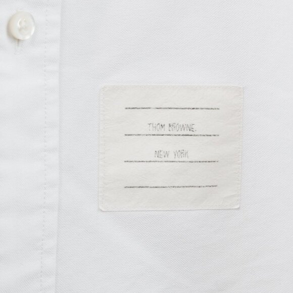 Thom Browne 3 Bar Button Up Oxford Shirt - Picture 8 of 12